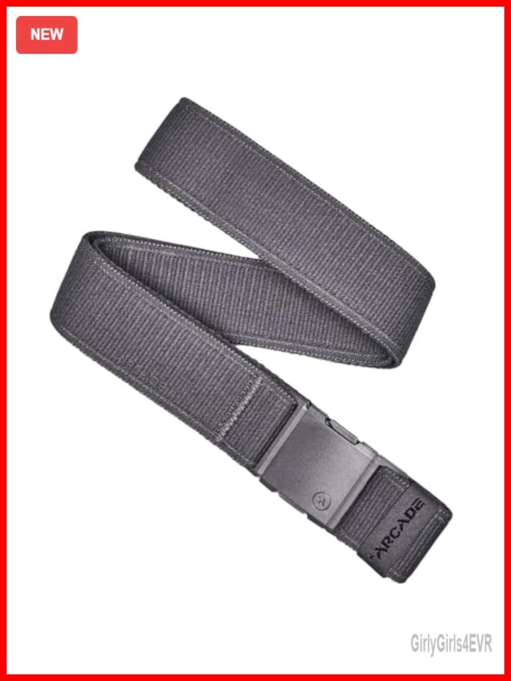 Unisex Adventure Stretch Belt with Contoured Buckle, Metal-Free, Machine
